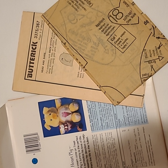 Care Bear Cousins Treat Heart Pig Butterick Sewing Pattern 3375 Stuffed Toy - Picture 6 of 6